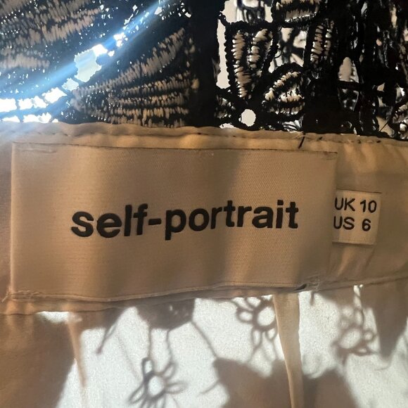 Self-Portrait Antoinette Floral Guipure-Lace Dress - Size 6 (US) / Small - Picture 8 of 8